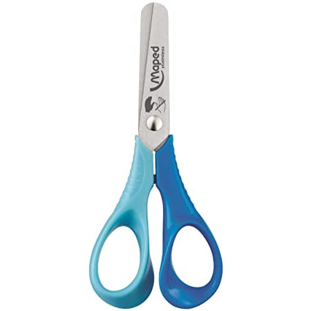 MAPED Reflex 3D Vivo Ergonomic kids Scissors  | Rounded blade tips | Ergonomic handles | children scissors - 12cm