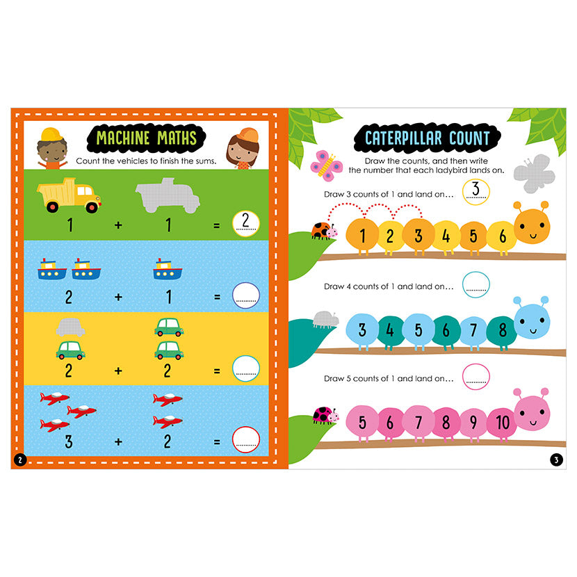 Number Puzzles - Sticker book - Over 250 stickers - Age 4-6