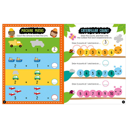 Number Puzzles - Sticker book - Over 250 stickers - Age 4-6