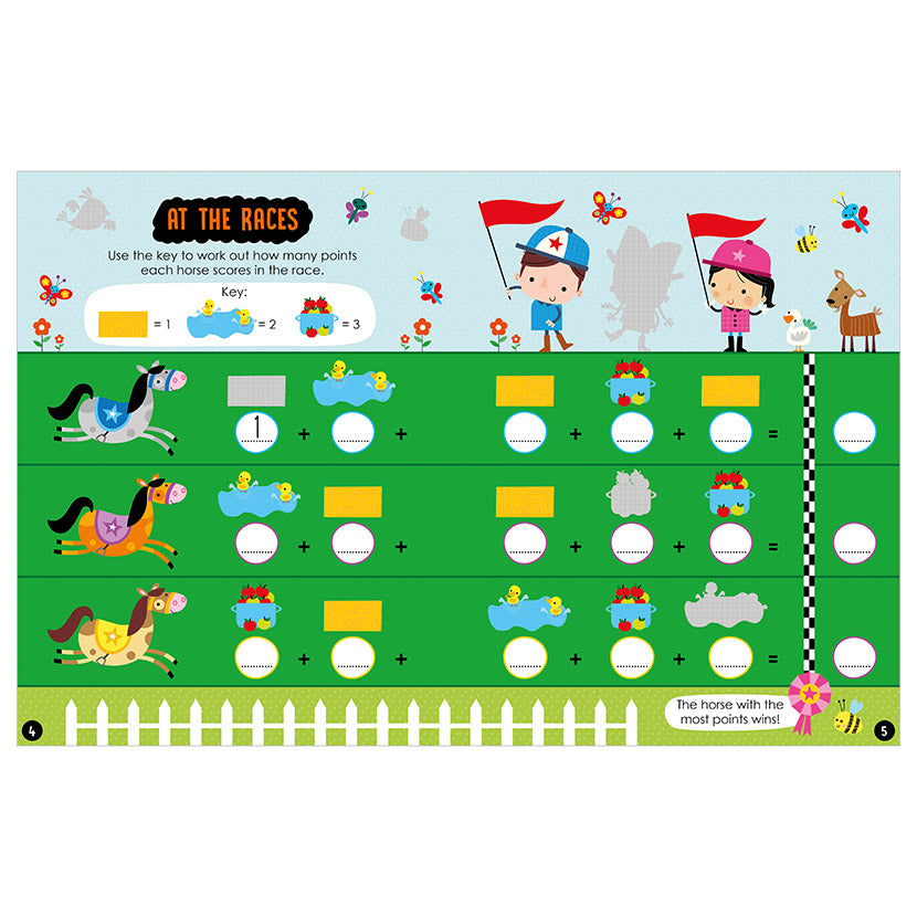 Number Puzzles - Sticker book - Over 250 stickers - Age 4-6