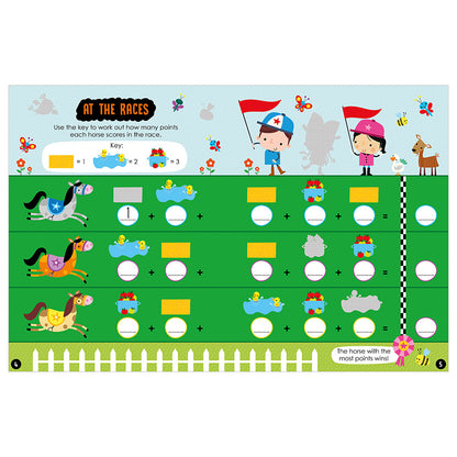 Number Puzzles - Sticker book - Over 250 stickers - Age 4-6