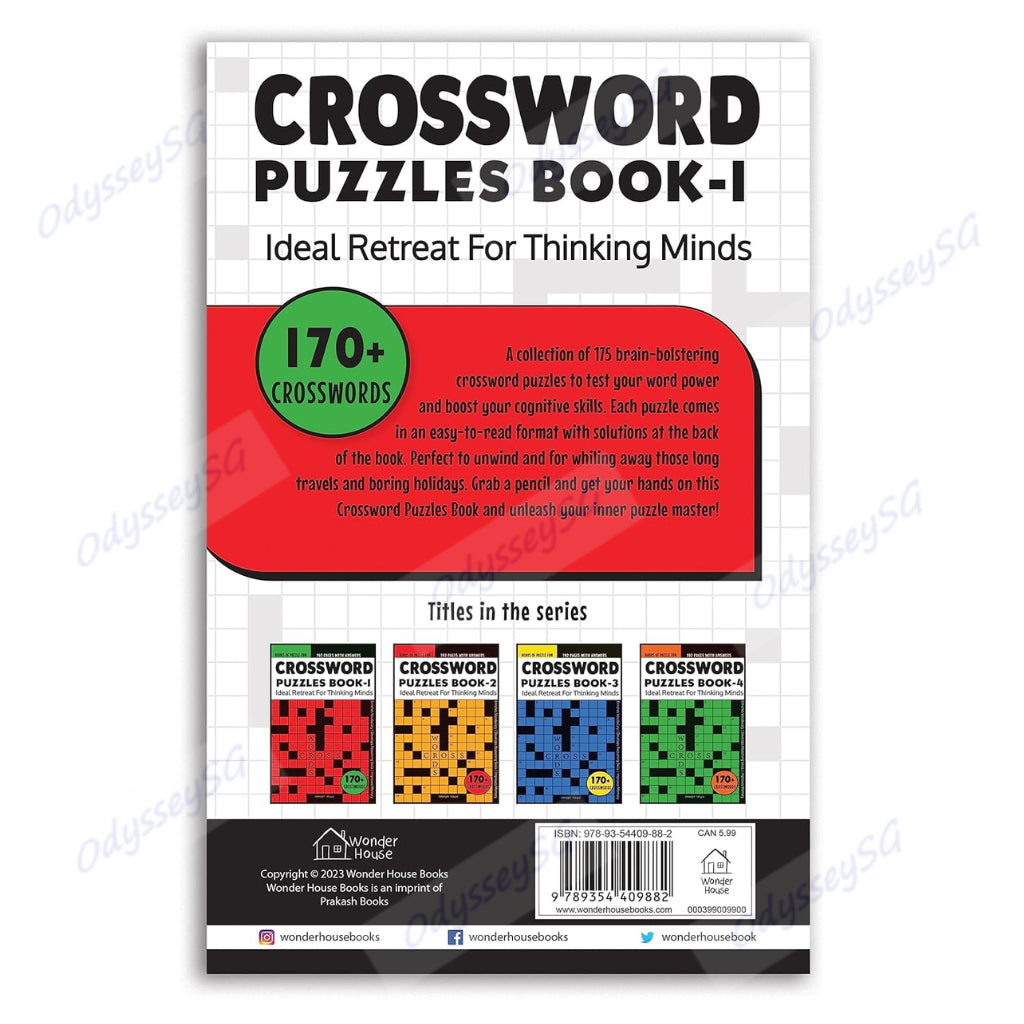 Crosswords Puzzle Book - Age 9 and above - 175 puzzles - 2000 vocabulary words crossword search