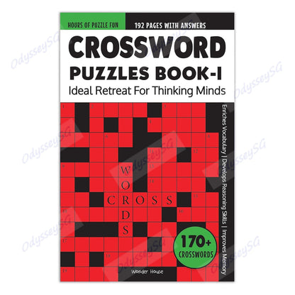 Crosswords Puzzle Book - Age 9 and above - 175 puzzles - 2000 vocabulary words crossword search