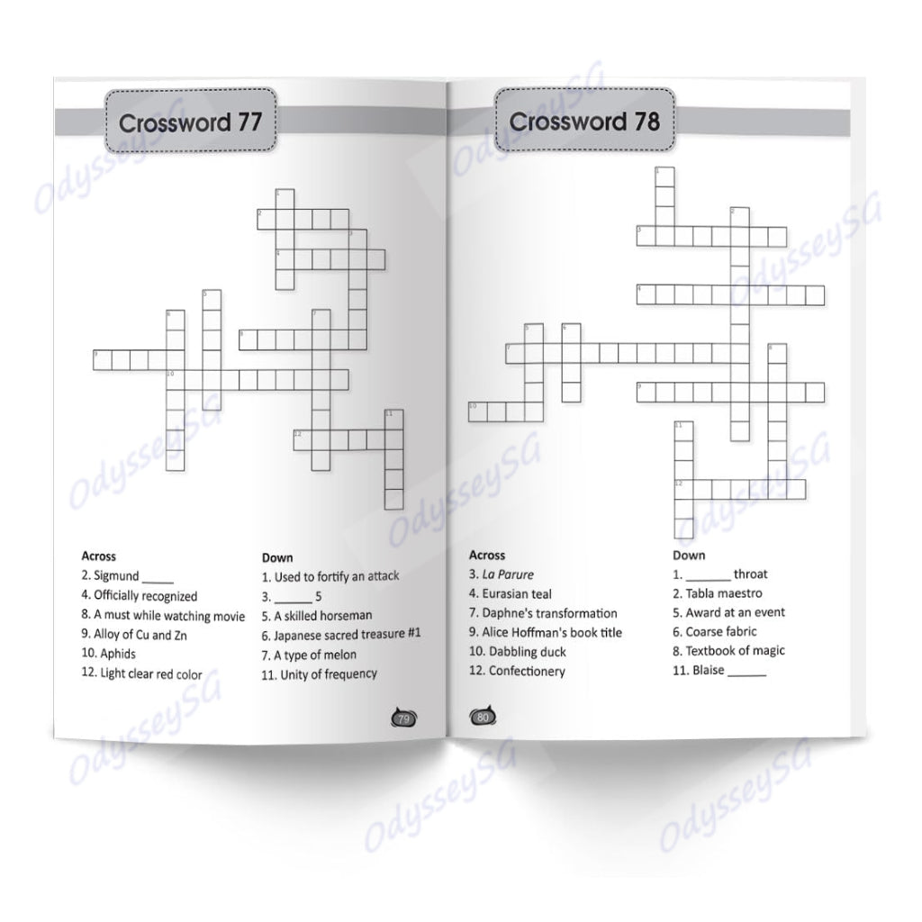 Crosswords Puzzle Book - Age 9 and above - 175 puzzles - 2000 vocabulary words crossword search