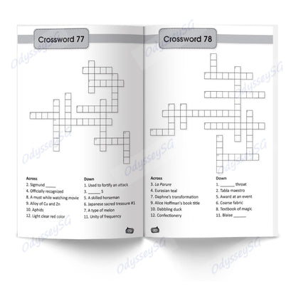 Crosswords Puzzle Book - Age 9 and above - 175 puzzles - 2000 vocabulary words crossword search