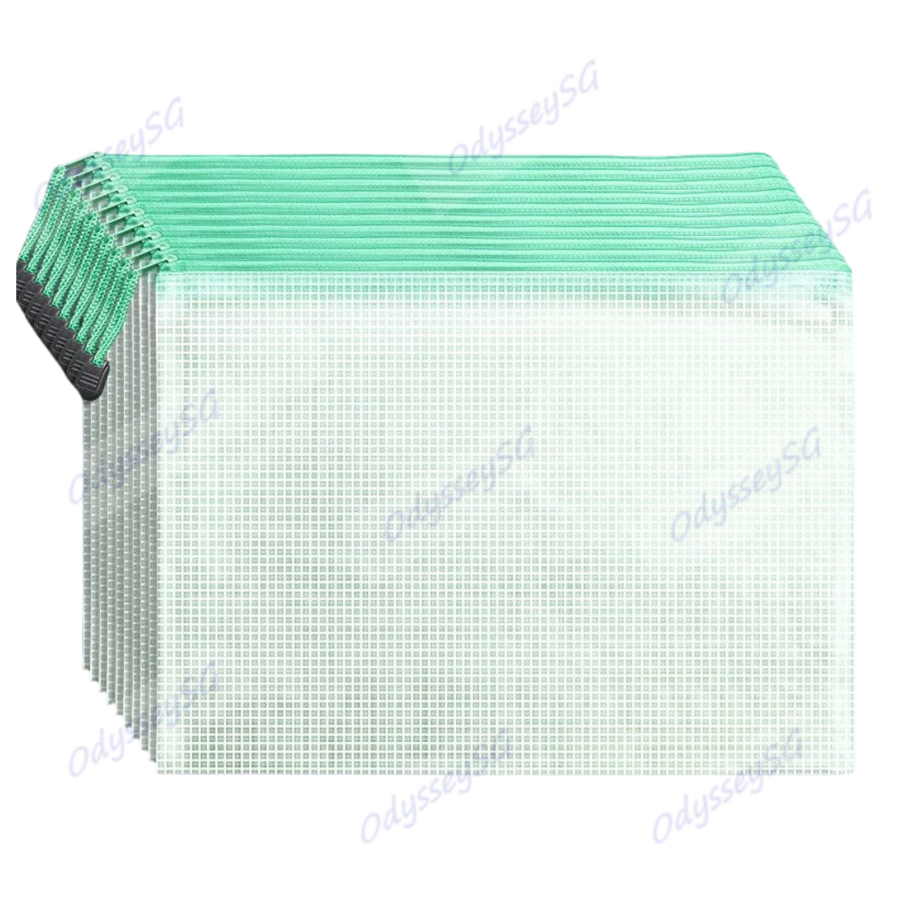 Waterproof Mesh Zip Bag Organizer Pouch | A4 | A5 Size Student Document File Folder / Travel Pouch