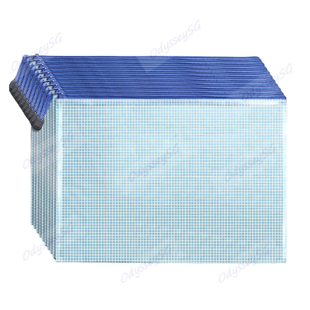 Waterproof Mesh Zip Bag Organizer Pouch | A4 | A5 Size Student Document File Folder / Travel Pouch
