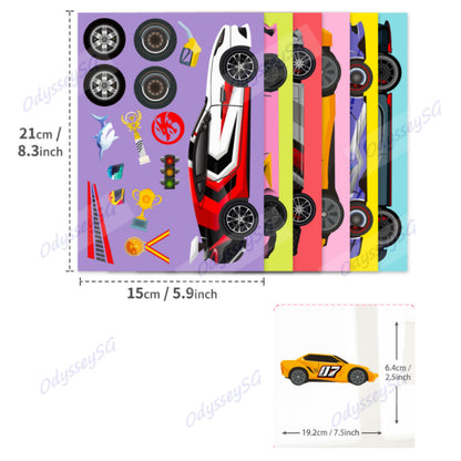 Decorate your own - Sticker scenes - 6 pcs per set - Car / Princess / Dessert - Children Party gifts