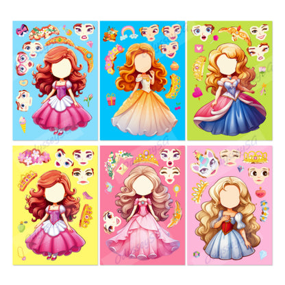 Decorate your own - Sticker scenes - 6 pcs per set - Car / Princess / Dessert - Children Party gifts