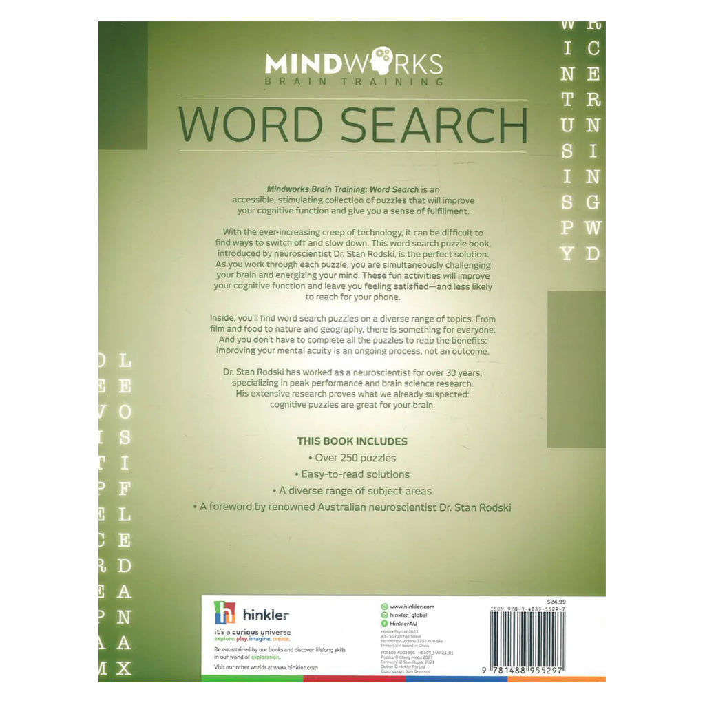 Mindworks BrainTraining - Wordsearch books - Jumbo book - Big size - 250 puzzles - Age 12 and above -Cognitive skills