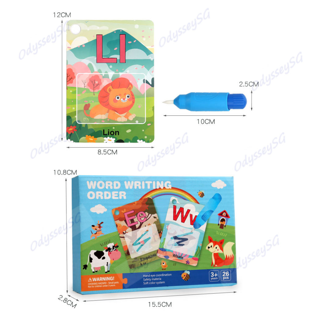 Educational Alphabet Water Painting Cards: Reusable and Fun - Toddler early learning activity