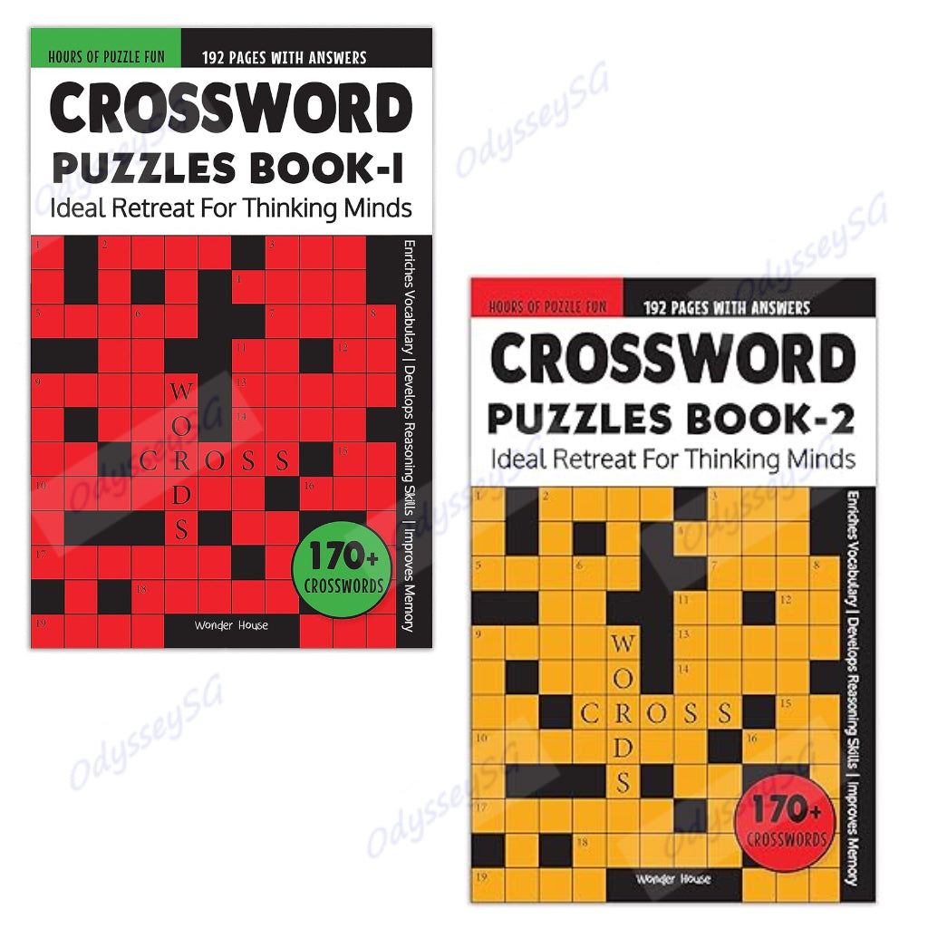 Crosswords Puzzle Book - Age 9 and above - 175 puzzles - 2000 vocabulary words crossword search
