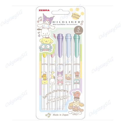 Zebra Mildliner Sanrio Limited Edition - Pastel Dual-Tip Highlighters