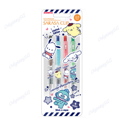 Zebra Sarasa Clip Pens - Set of 4 Pens - Sanrio Balancing Game Edition