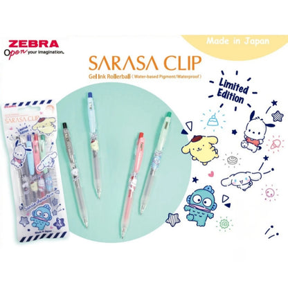 Zebra Sarasa Clip Pens - Set of 4 Pens - Sanrio Balancing Game Edition