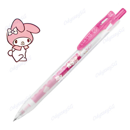 Zebra Sanrio Sarasa Clip Rollerball Gel Pen – 0.5mm Cute Kawaii Pen – Kuromi / Hello Kitty