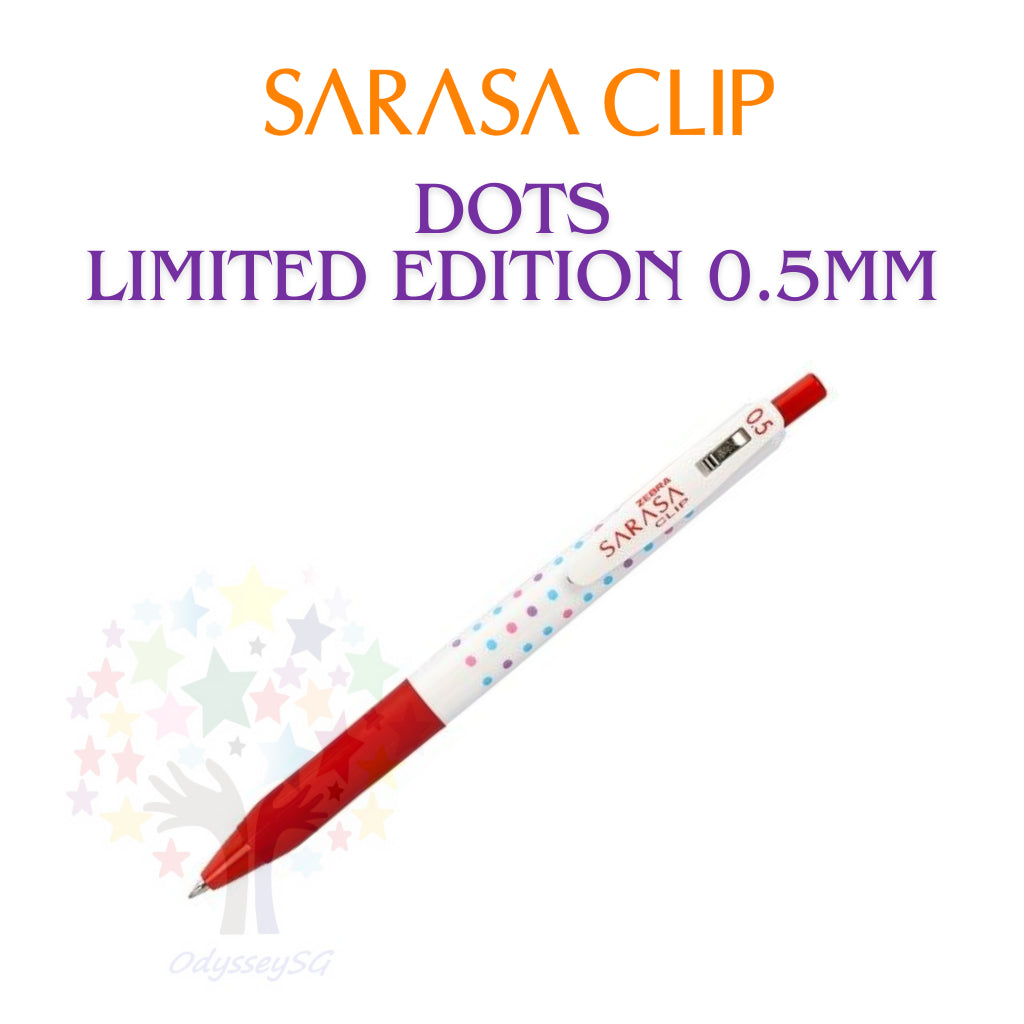 ZEBRA Sarasa Gel - Limited Edition pens - Luck  series / Dot  - 0.5mm - Blue / Black / Red  /Green Pen - Kawaii Design