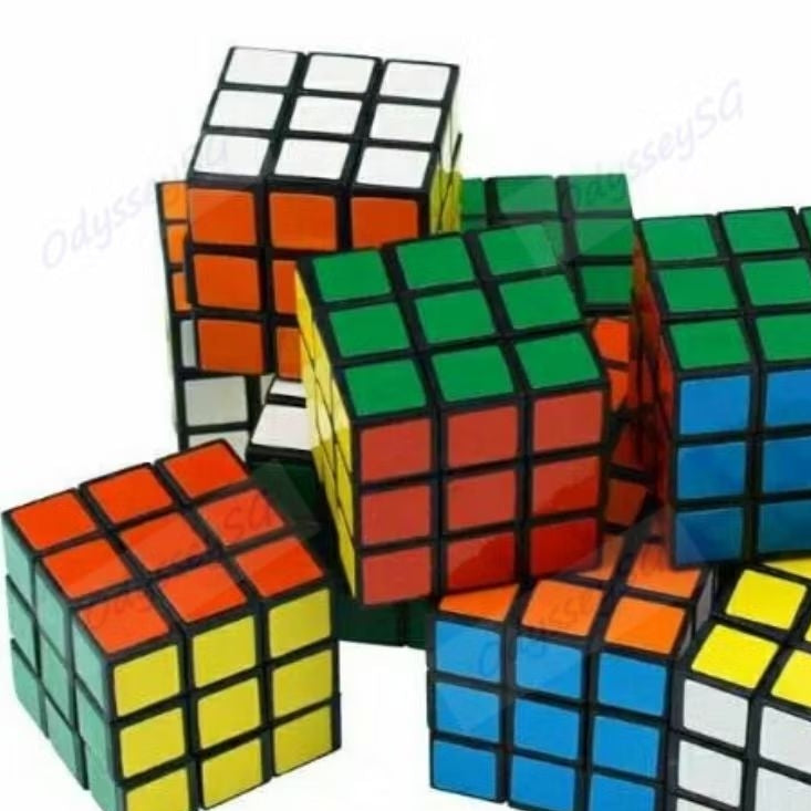 3x3 Cube Puzzle – Solid Color Speed Cube 5.2cm – Magic Cube Toy Kids Gift Goodie Bag Party Favour