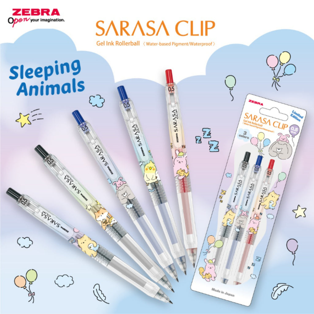 ZEBRA Sarasa Gel - Limited Edition pens - Luck  series / Dot  - 0.5mm - Blue / Black / Red  /Green Pen - Kawaii Design