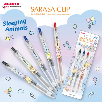 ZEBRA Sarasa Gel - Limited Edition pens - Luck  series / Dot  - 0.5mm - Blue / Black / Red  /Green Pen - Kawaii Design