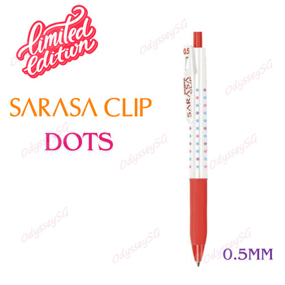 ZEBRA Sarasa Gel - Limited Edition pens - Luck  series / Dot  - 0.5mm - Blue / Black / Red  /Green Pen - Kawaii Design