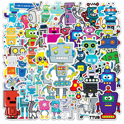 50+ PCS Waterproof Stickers Fun Themes Vehicle Transport Plane Car Truck Cartoon Stickers | Children Gift