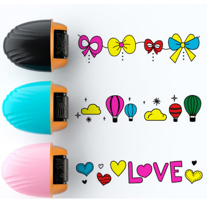 Set of 3  Doodle Roller Stamp | Self-Inking Border Line Patterns Journaling Scrapbooking Arts Crafts