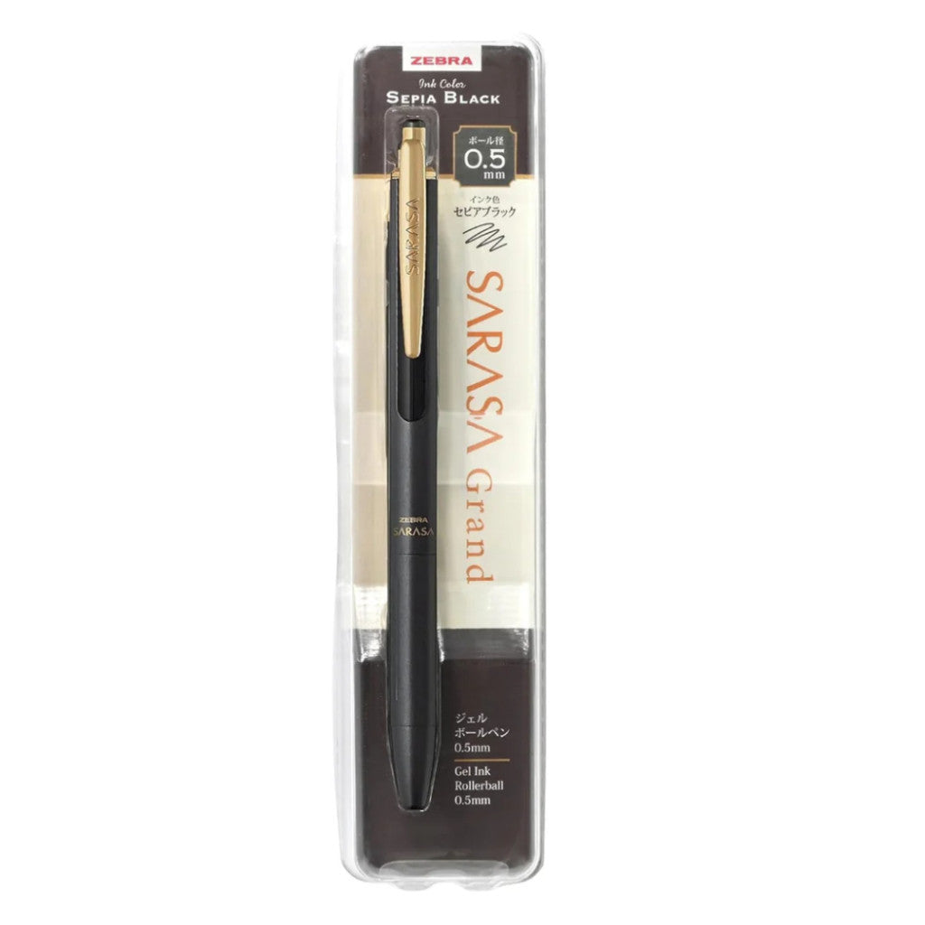 Zebra Sarasa Grand Vintage Gel Pen 0.5mm – Red Black | Cassis Black | Sepia Black | Premium Metal Body