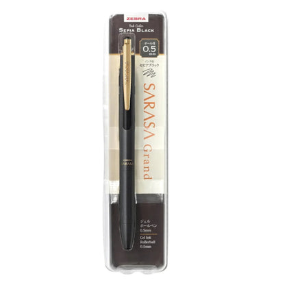 Zebra Sarasa Grand Vintage Gel Pen 0.5mm – Red Black | Cassis Black | Sepia Black | Premium Metal Body
