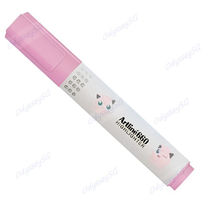 Artline Pokemon Highlighters - Artline 660 - PIkachu Eevee Sylveon - Fluorescent Paster Color