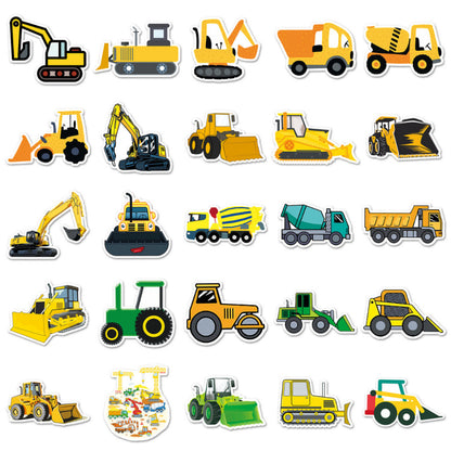 50+ PCS Waterproof Stickers Fun Themes Vehicle Transport Plane Car Truck Cartoon Stickers | Children Gift