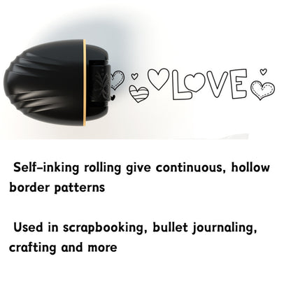 Set of 3  Doodle Roller Stamp | Self-Inking Border Line Patterns Journaling Scrapbooking Arts Crafts