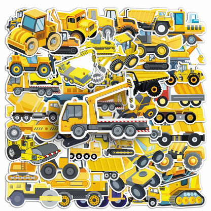 50+ PCS Waterproof Stickers Fun Themes Vehicle Transport Plane Car Truck Cartoon Stickers | Children Gift