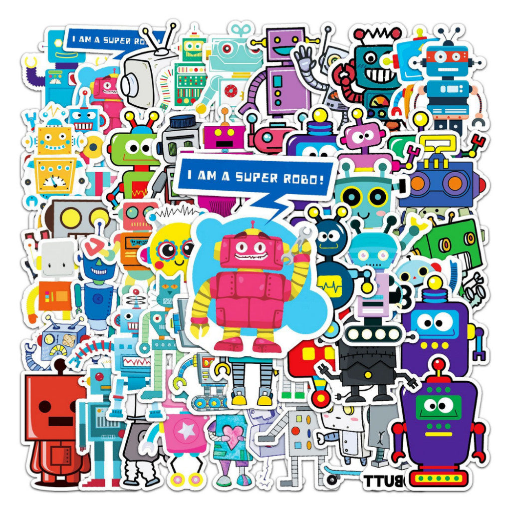 50+ PCS Waterproof Stickers Fun Themes Vehicle Transport Plane Car Truck Cartoon Stickers | Children Gift
