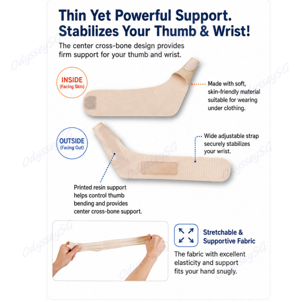 (Made in Japan) ALPHAX Doctor’s Thumb & Wrist Support Brace | Custom-Fit Guard for Right/Left Hand | S/M | SG Stock