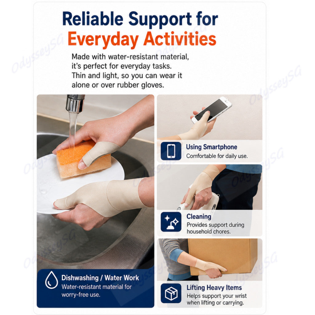 (Made in Japan) ALPHAX Doctor’s Thumb & Wrist Support Brace | Custom-Fit Guard for Right/Left Hand | S/M | SG Stock