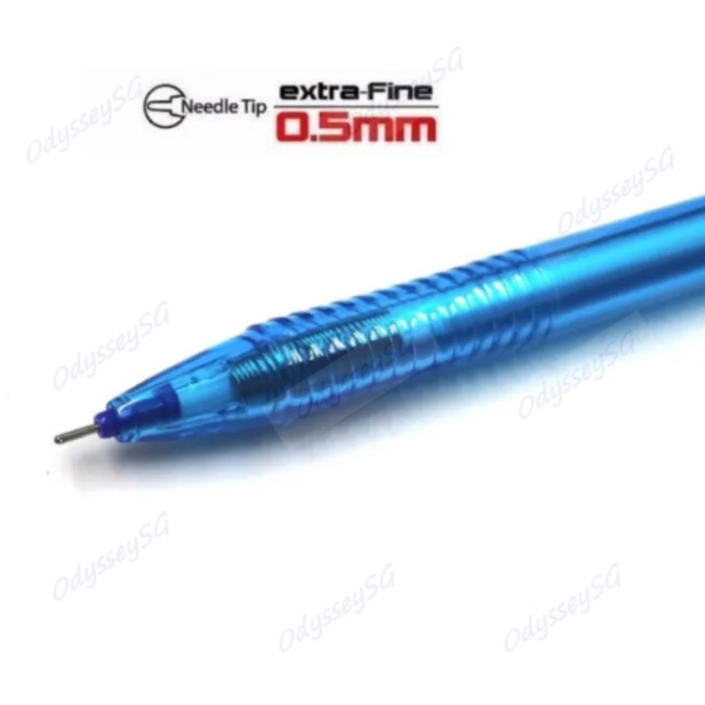 Set of 25 G’Soft Retractable Ballpoint Pens 0.5mm – Extra Fine Needle Tip, With Storage Case