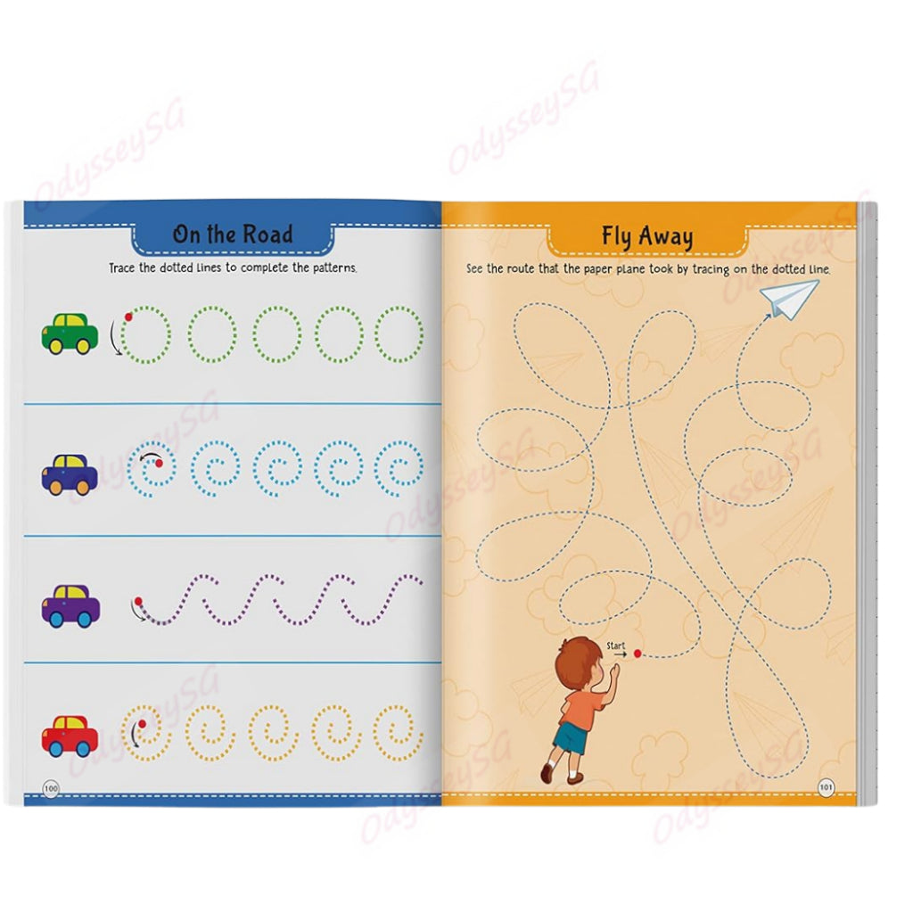 101 Pencil Tracing Activity Book for Kids – Pre-Writing, Fine Motor Skills & Hand-Eye Coordination