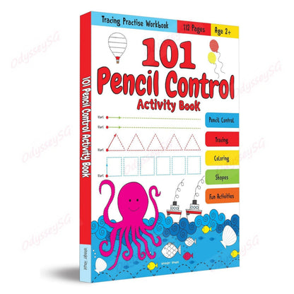 101 Pencil Tracing Activity Book for Kids – Pre-Writing, Fine Motor Skills & Hand-Eye Coordination
