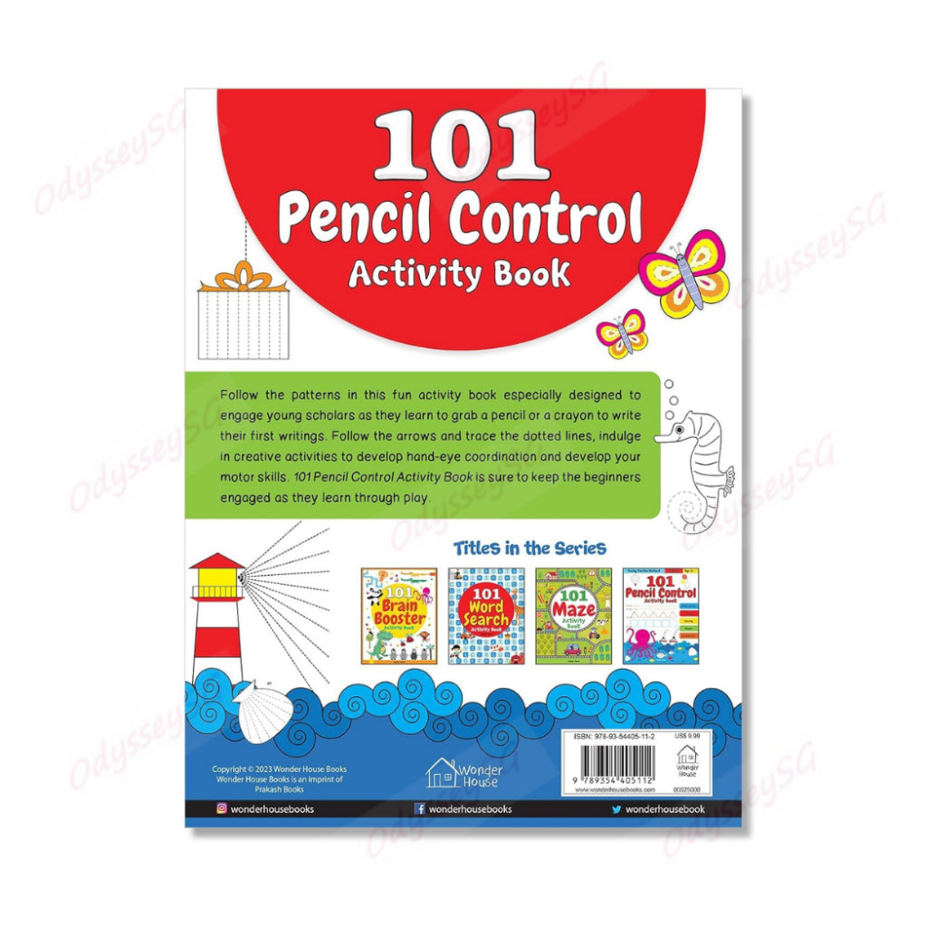 101 Pencil Tracing Activity Book for Kids – Pre-Writing, Fine Motor Skills & Hand-Eye Coordination