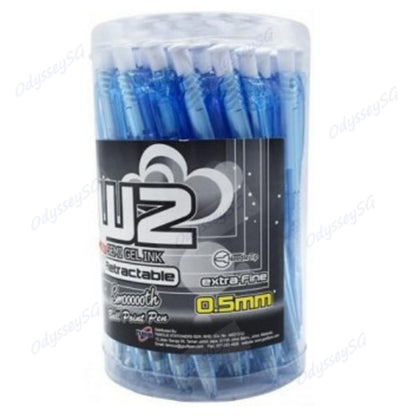 Set of 25 G’Soft Retractable Ballpoint Pens 0.5mm – Extra Fine Needle Tip, With Storage Case