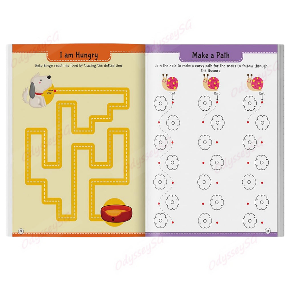 101 Pencil Tracing Activity Book for Kids – Pre-Writing, Fine Motor Skills & Hand-Eye Coordination