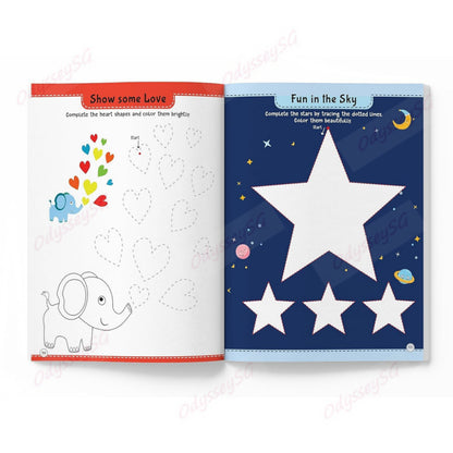 101 Pencil Tracing Activity Book for Kids – Pre-Writing, Fine Motor Skills & Hand-Eye Coordination