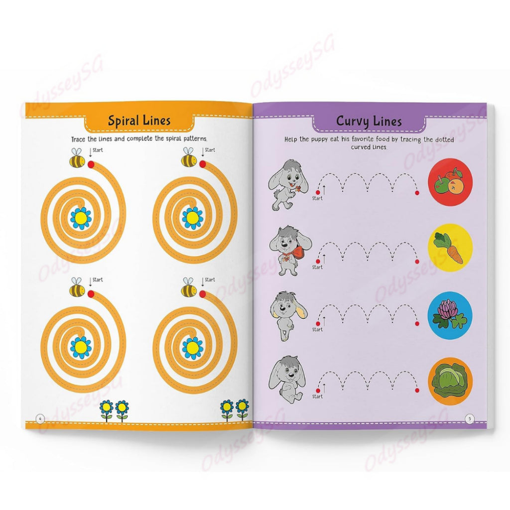 101 Pencil Tracing Activity Book for Kids – Pre-Writing, Fine Motor Skills & Hand-Eye Coordination