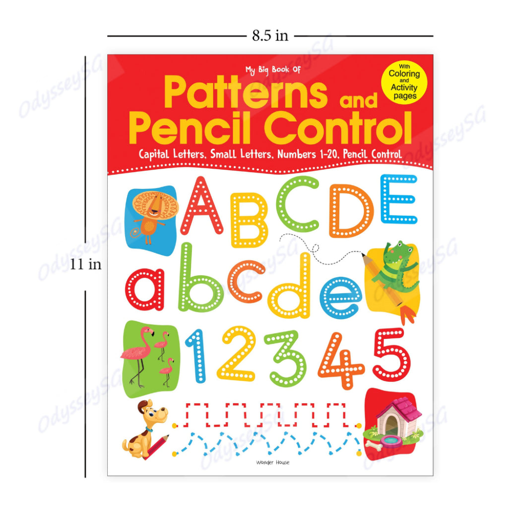 My Big Book Of Patterns And Pencil Control - Children Activity Book Patterns, Numbers 1-20 Alphabets