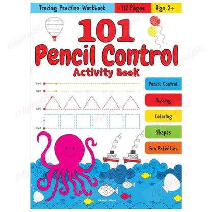 101 Pencil Tracing Activity Book for Kids – Pre-Writing, Fine Motor Skills & Hand-Eye Coordination