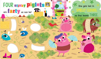 Never Touch the Stinky Piglets - Touch and Feel Board Book