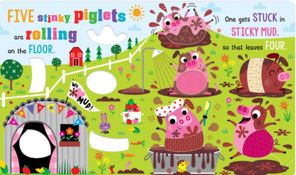 Never Touch the Stinky Piglets - Touch and Feel Board Book